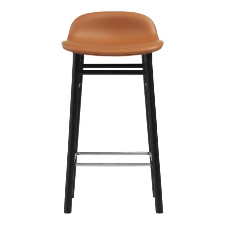 Form Barstool with Leather Seat