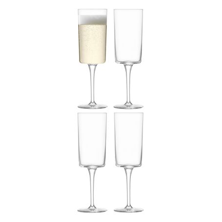 Gio Champagne Flute Set of 4 Clear