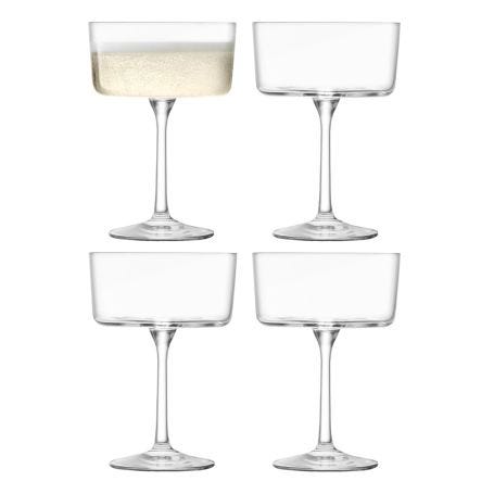 Gio Champagne/Cocktail Glass Set of 4 Clear