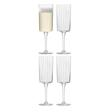 Gio Line Champagne Flute Set of 4 Clear
