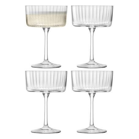 Gio Line Champagne/Cocktail Set of 4 Clear