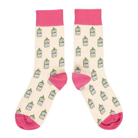 Womens Organic Cotton Ankle Socks Gin Peach and Pink