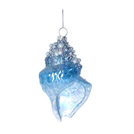 Beaded Shell Decoration Blue