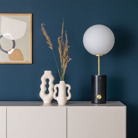 Column Table Lamp Large Black