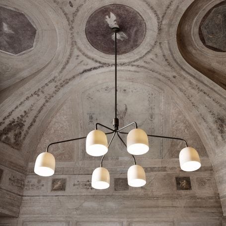 Howard Chandelier 6 Arm Bone China