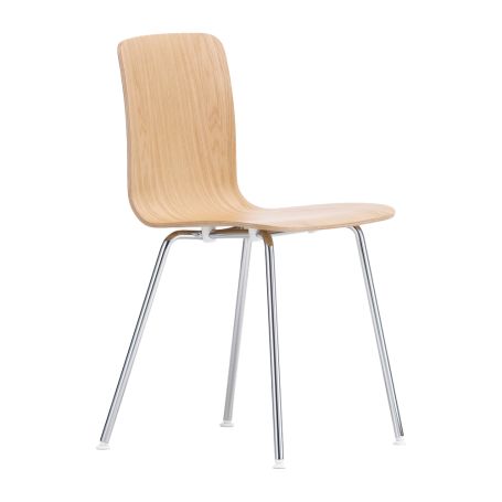 HAL Ply Tube Chair in Oak with Chrome Base