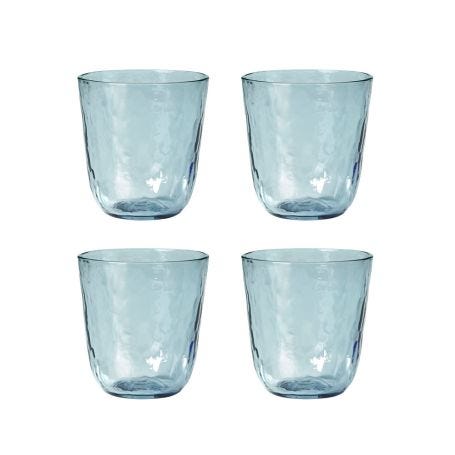 Hammered Glass Tumbler Set of 4