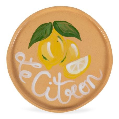 Citron Plate Yellow