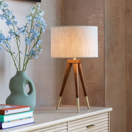 Hawkins Tripod Table Lamp Walnut