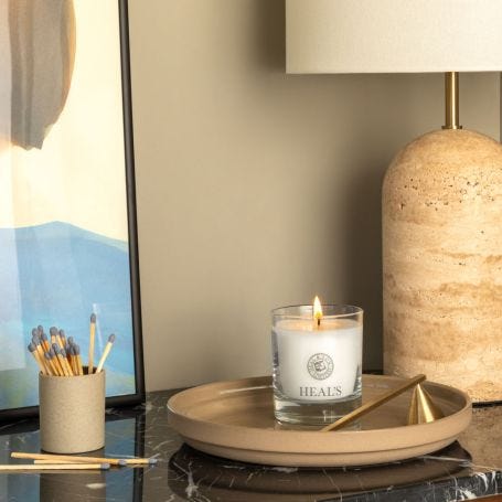 Grapefruit and Vetiver Scented Glass Candle