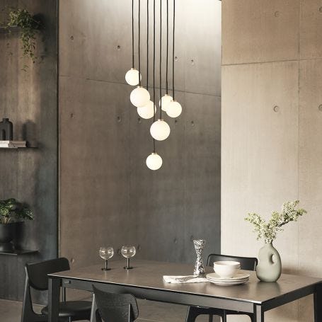 Globe Chandelier 7 Light Cluster Pendant