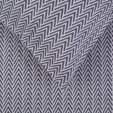 Herringbone Navy Duvet Cover Single