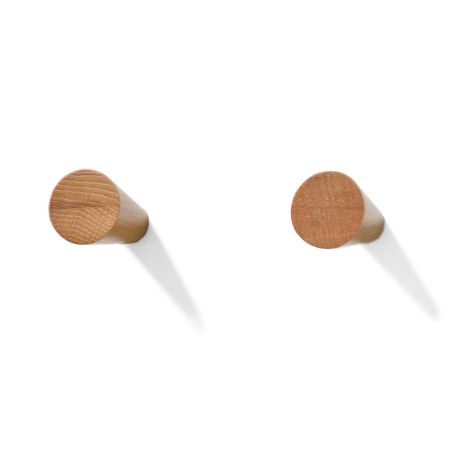 Natural Oak Hooks Pack of 2