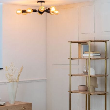 Mega Junction 9 Arm Flush Chandelier