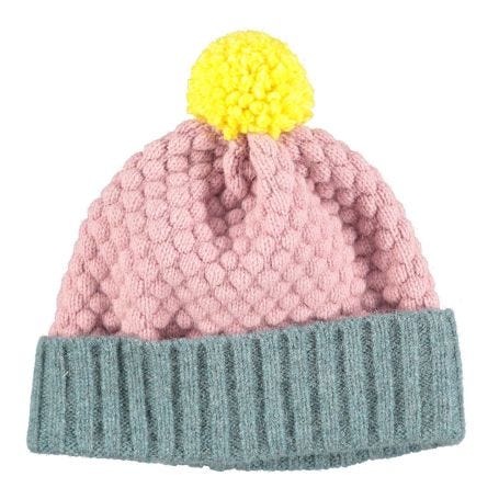 Kids Lambswool Bobble Hat Pink