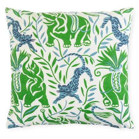 La Jungle Cushion Green 43 x 43cm