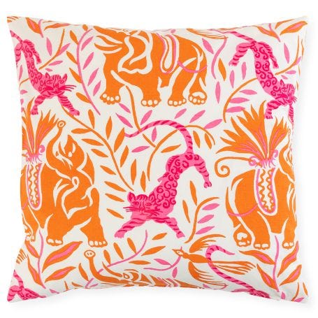 La Jungle Cushion Hot Pink 43 x 43cm