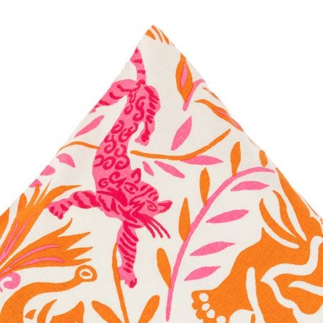 La Jungle Cushion Hot Pink 43 x 43cm