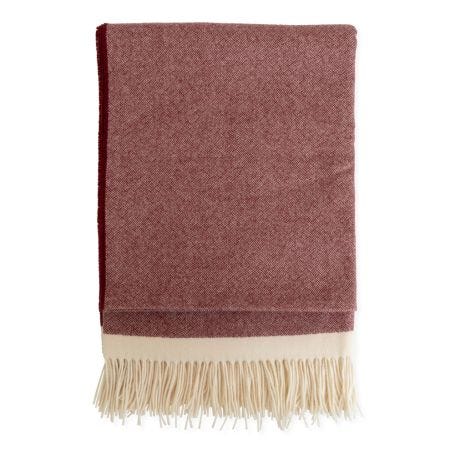 Lambswool Edge Throw Berry 140 x 200cm