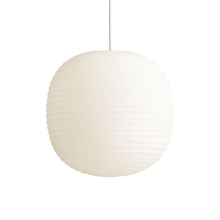 Lantern Pendant Light Frosted White Opal Glass