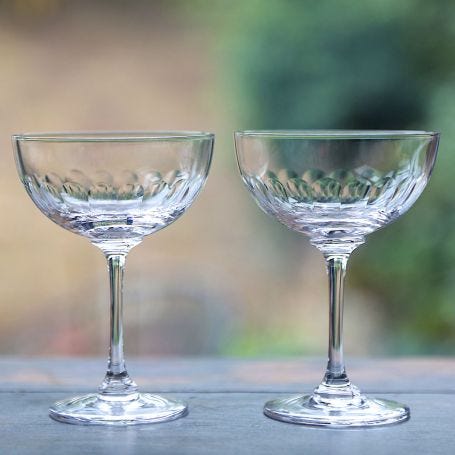 Champagne Saucers Lens Set of 2
