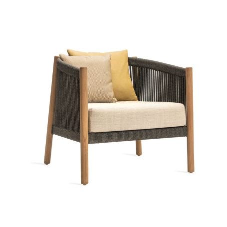 Lento Lounge Chair Almond Cushion with Scatter Cushions