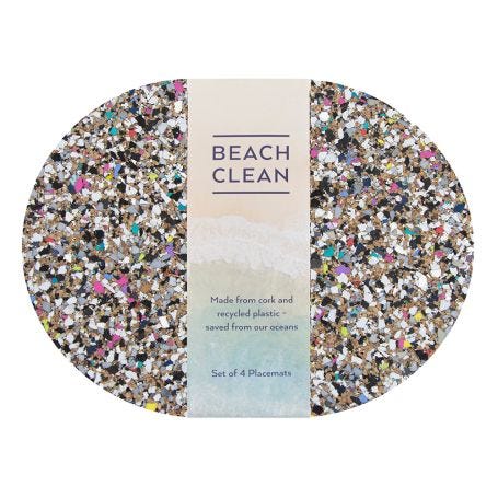 Beach Clean Oval Placemat Set of 4