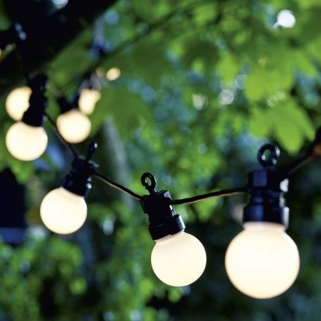 Lucas Outdoor String Lights Frosted Supplement Set