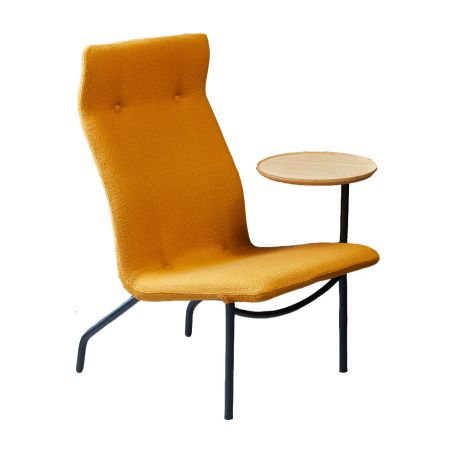 Lucio High Back Chair With Side Table
