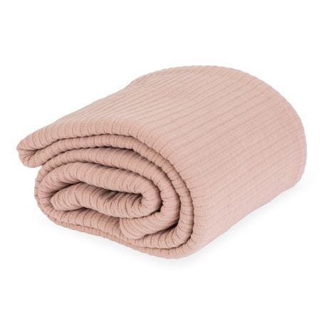 Lule Cotton Linear Quilt Dusky Pink