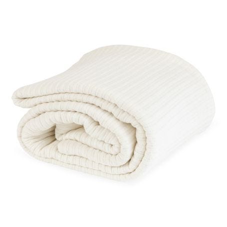 Lule Cotton Linear Quilt Off White