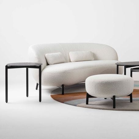 Lunam Pouf White Orsetto