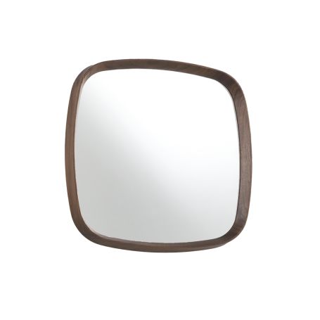 Mix 4 Square Wall Mirror Canaletta Walnut Small
