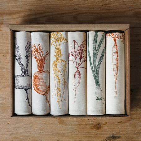 Mixed Vegetable Napkin Gift Set