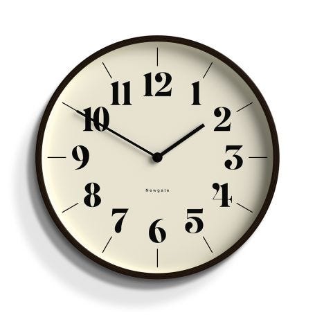 Hopscotch Wall Clock Dark Plywood