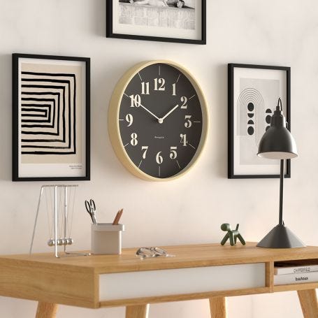 Hopscotch Wall Clock Pale Plywood