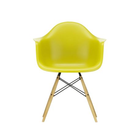 Eames DAW Armchair New Height Mustard Golden Maple Base