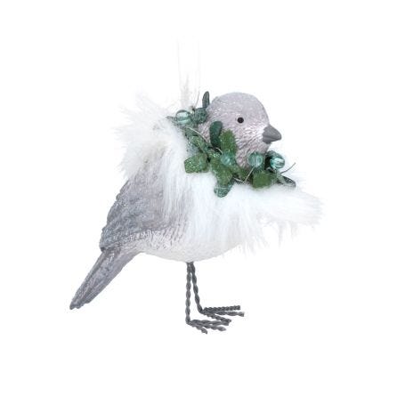 Nat Resin Bird Fur Wreath Decoration 1