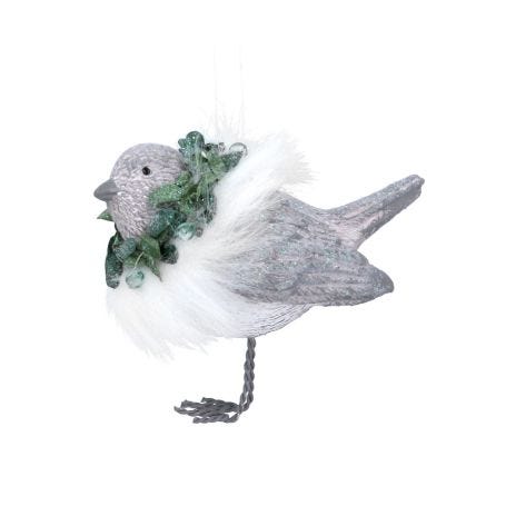 Nat Resin Bird Fur Wreath Decoration 2
