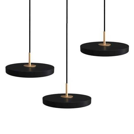 Asteria LED Micro Cluster 3 Pendant Light Black
