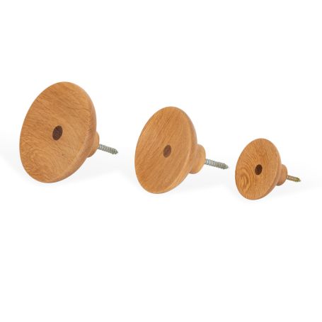 Unity Knob Oak with Walnut Set of 3