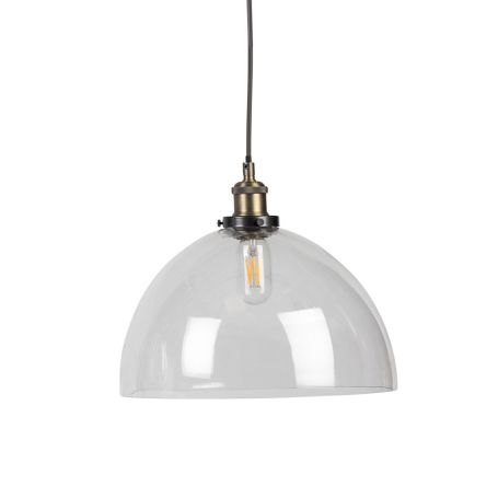 Olson Dome Glass Pendant Smoke Large