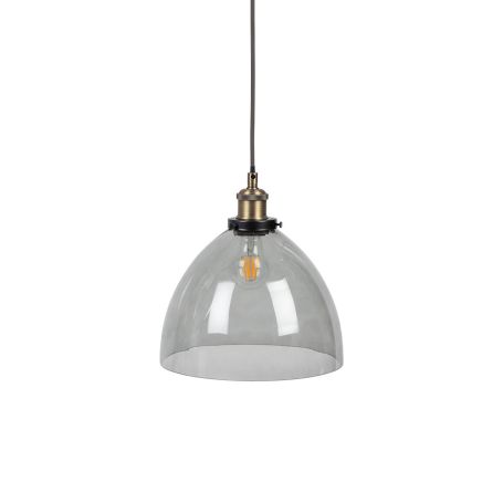 Olson Dome Glass Pendant Smoke Medium