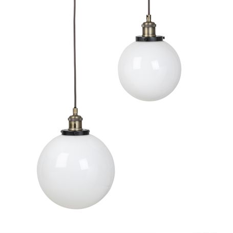 Olson Glass Globe Pendant White