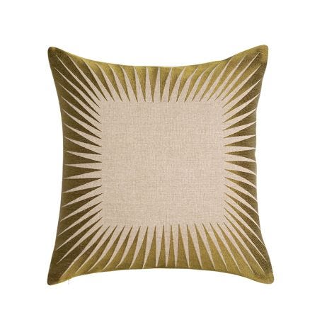 Optical Cushion Olive 50 x 50cm