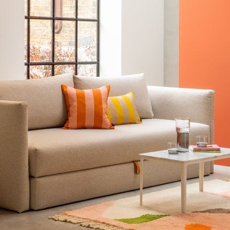 Cabana Stripe Cushion Orange/Pink