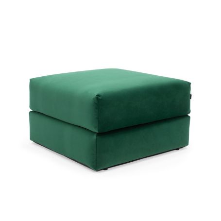 Oswald Storage Footstool Forest Green Velvet