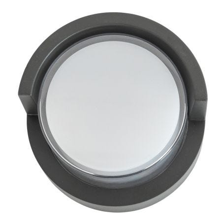LED Outdoor or Bathroom Wall Light Shaded Top Dark Grey