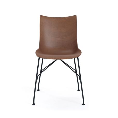 P/Wood SN Dining Chair Basic Veneer Black Legs