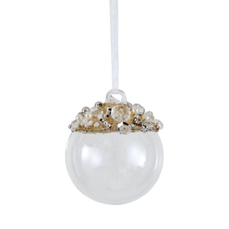 Pearl and Beaded Glass Ball Decoration